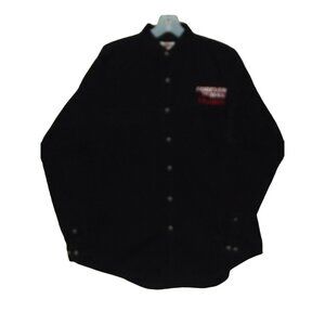 Dale Earnhardt Shirt Mens Large NASCAR Button Black Long Convertible Sleeves